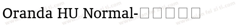 Oranda HU Normal字体转换